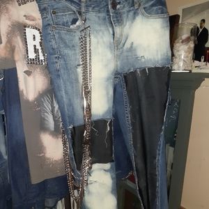 Upcycled jeans size 9/10
